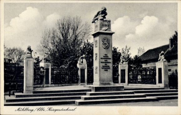 Ak Mühlberg an der Elbe, Kriegerdenkmal