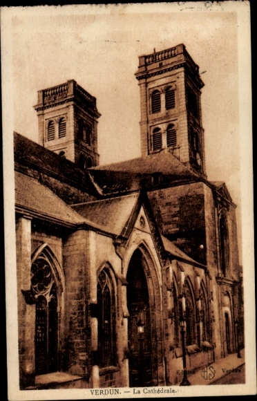 Postcard Verdun Meuse, Cathedral