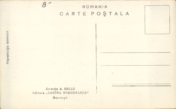 Postcard Romania, Romanian Peasants, Dance to Flute Music