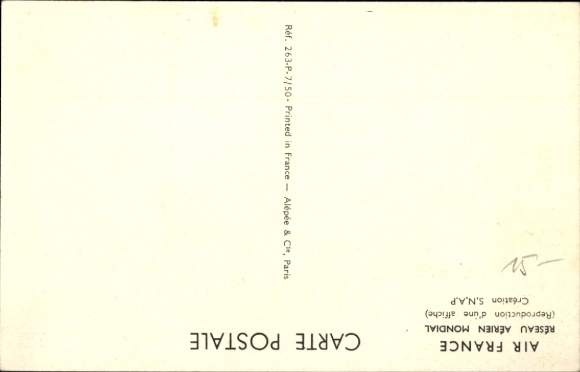 Artist Postcard Air France, Paris, Advertising