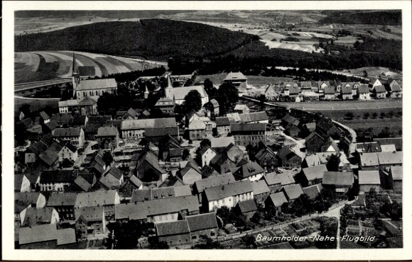 Ak Baumholder im Westrich, Nahe, luchtfoto