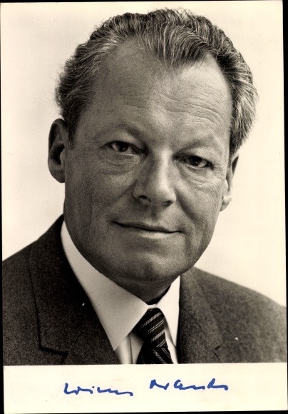 Ak Bundeskanzler Willy Brandt, Vorsitzender der SPD, Portrait