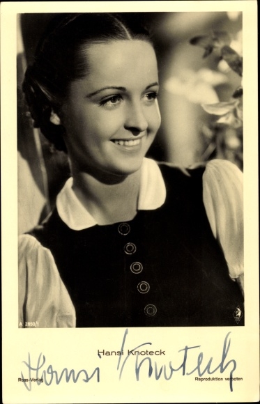 Postcard actress Hansi Knoteck, portrait
