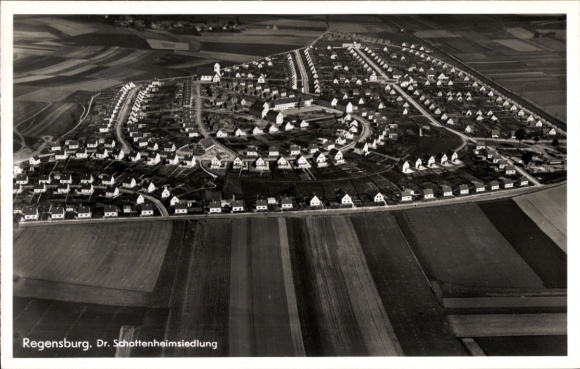 Postcard Regensburg on the Danube Upper Palatinate, aerial photograph