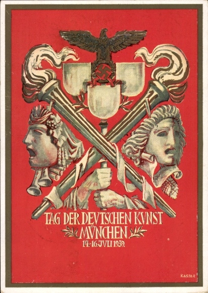 Artist Postcard Kaspar, Munich, Day of German Art, 14-16 July 1939