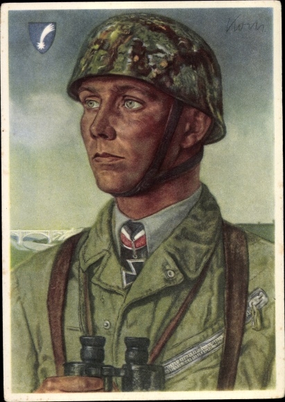 Artist PC Willrich, Wolfgang, Major Koch, paratroopers, VDA school collection 1940