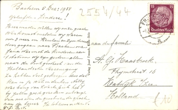 Postcard Bachem Frechen North Rhine Westphalia, Castle, Old German Inn