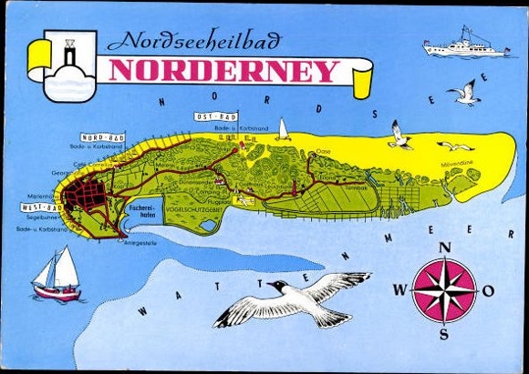 10 alte Ak Norderney in Ostfriesland, diverse Ansichten