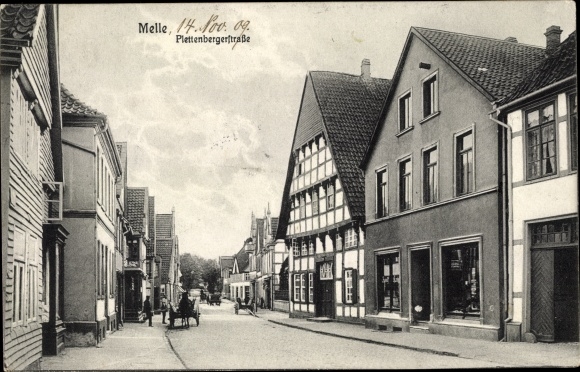 Postcard Melle in Lower Saxony, Plettenberger Strasse