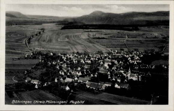 Postcard Böhringen in the Swabian Alb, aerial photograph