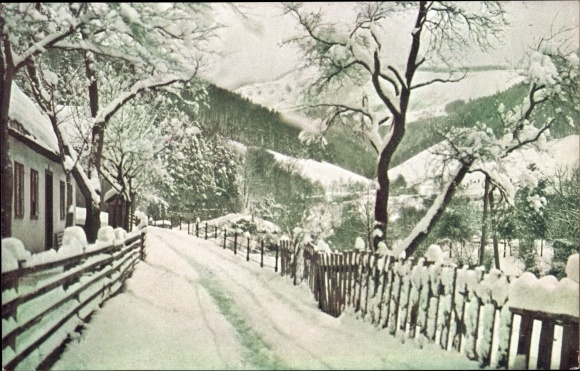 Postcard Lilienfeld in Lower Austria, Traisental, Winter, Vienna Prealps