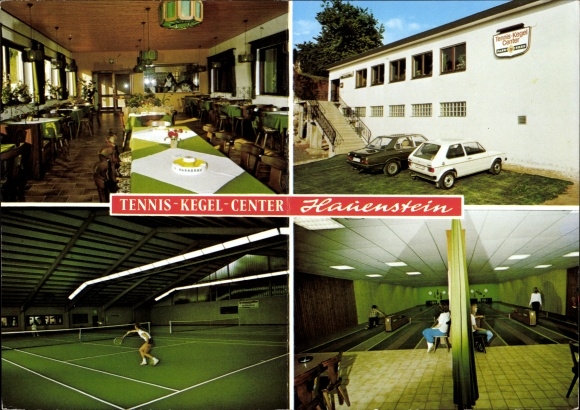Postcard Hauenstein in the Palatinate, Tennis Kegel Center