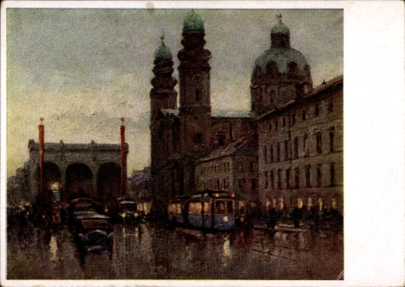 Artist Postcard Guba, Josef, Munich Bavaria, Feldherrnhalle, HDK 1001