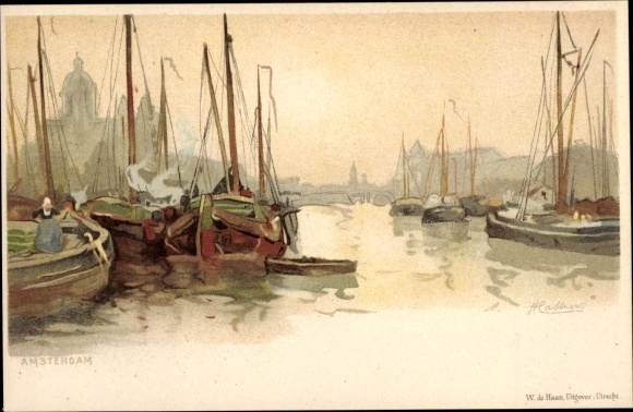Artist PC Cassiers, H., Amsterdam North Holland Netherlands, harbor area