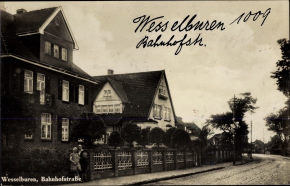Ak Wesselburen in Dithmarschen, Bahnhofstrasse