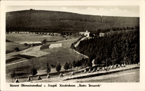 Ak Oberwiesenthal im Erzgebirge, Kurort  Erzgebirge, Kinderheim, Rotes Vorwerk, Fichtelberg