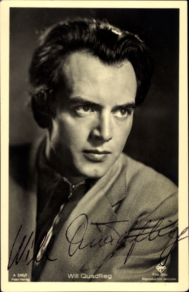Ak Schauspieler Will Quadflieg, Portrait, Autogramm