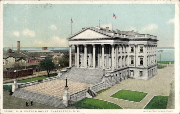 Ak Charleston South Carolina Verenigde Staten, Amerikaanse douane