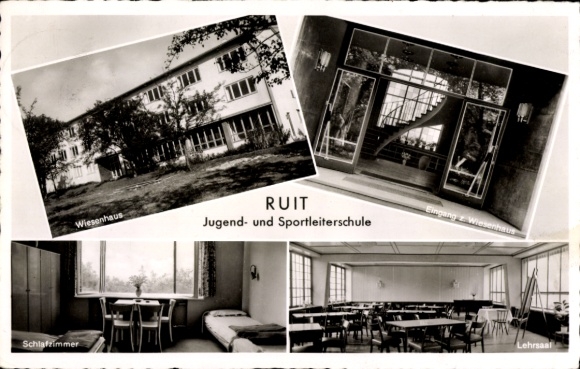 Ak Ruit Ostfildern Baden Württemberg, Jugend- und Sportleiterschule, Wiesenhaus