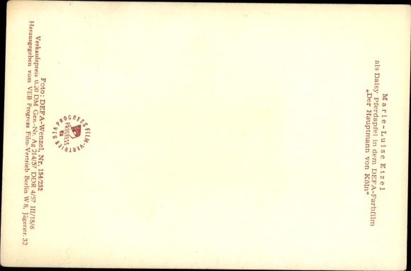 Postcard actress Marie Luise Etzel, telephone