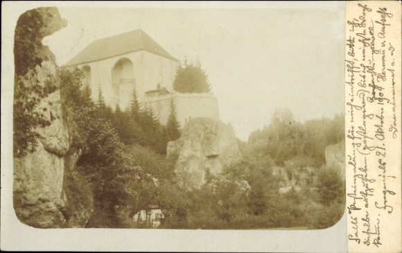 Photo PC Hollfeld in Franconian Switzerland, Hermann von Aufsess, autograph