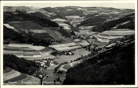 Postcard Siegelau Gutach im Breisgau Black Forest, aerial photograph