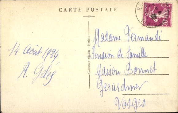 Postcard Île de Batz Finistere, Le Port du Saumon