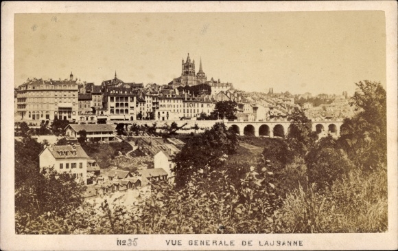 CdV Lausanne Canton of Vaud, around 1870, Vue generale