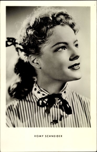 Postcard actress Romy Schneider, portrait