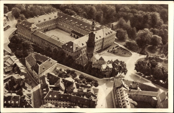 KP Weimar w Turyngii, pałac wielkiego księcia, widok z lotu ptaka, zdjęcie 156, piękne Niemcy