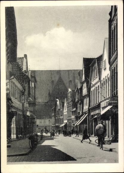 Postcard Verden an der Aller, city view, Große Straße