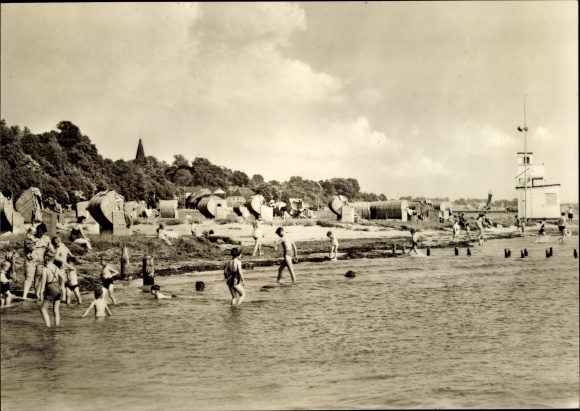 Ansichtkaart Altefaehr op Rügen, strand