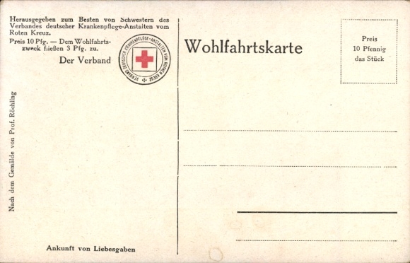 Artist Postcard Röchling, C., Arrival of gifts of love, soldiers, packages, field post 3rd Guards Inf. Div.