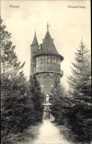 Ak Waren an der Müritz, Wasserturm