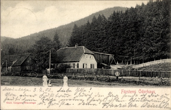 KP Oderhaus Braunlage w górach Harz, widok na urząd leśny