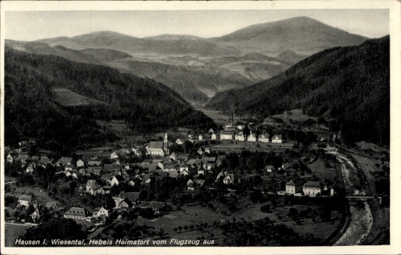 Ak Hausen im Wiesental, Fliegeraufnahme