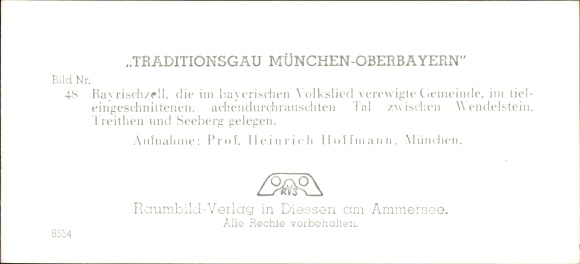 Stereo spatial image photo &quot;Traditionsgau Munich Oberbayern&quot; No. 48 Bayrischzell