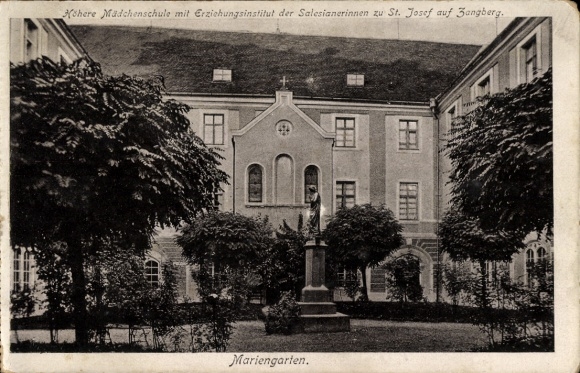 Postcard Zangberg in Upper Bavaria, Educational Institute of the Salesian Sisters of St. Joseph, Mariengarten