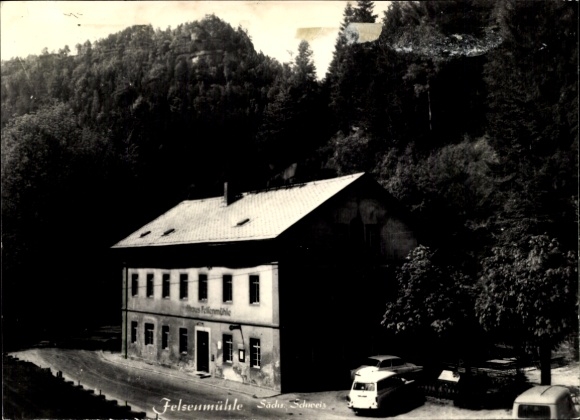 Ak Langenhennersdorf Bad Gottleuba in Saksen, Gasthof Felsenmühle