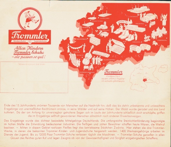 Timetable drummer children&#39;s and youth shoes, puzzle Reichsautobahn around 1935