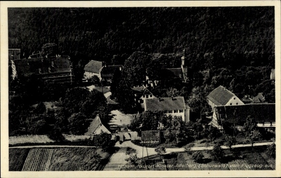 Postcard Adelberg near Göppingen, aerial view of the monastery surrounded by trees and buildings