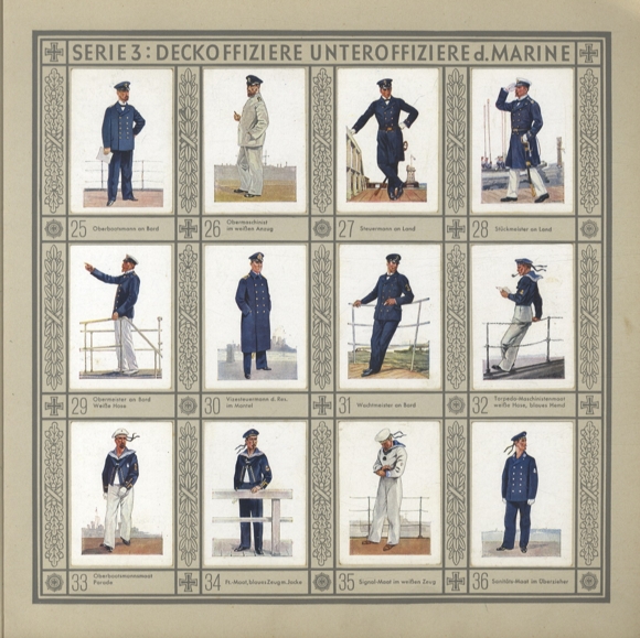 Uniforms of the Navy and Security Forces Collector's Photo Album Waldorf-Astoria GmbH Cigarette Factory, Münc