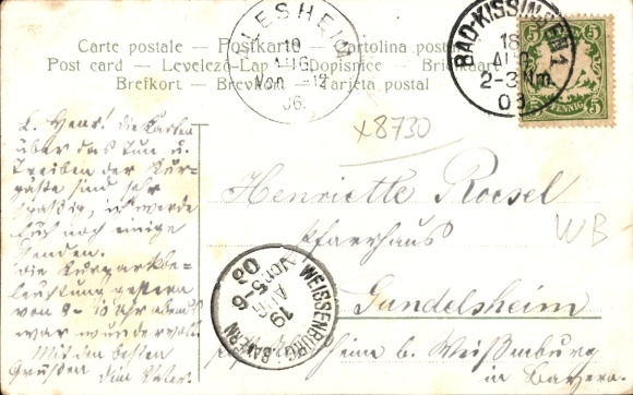 Artist Postcard Bad Kissingen Lower Franconia Bavaria, Early 10 a.m., Kissingen bathes, slumber hour