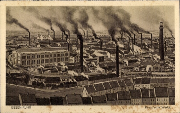 Ak Essen im Ruhrgebiet, Kruppsche Werke, Industriegebiet