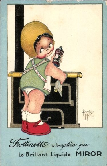 Artists Postcard Mallet, Beatrice, The brilliant liquid mirror, Frottinette