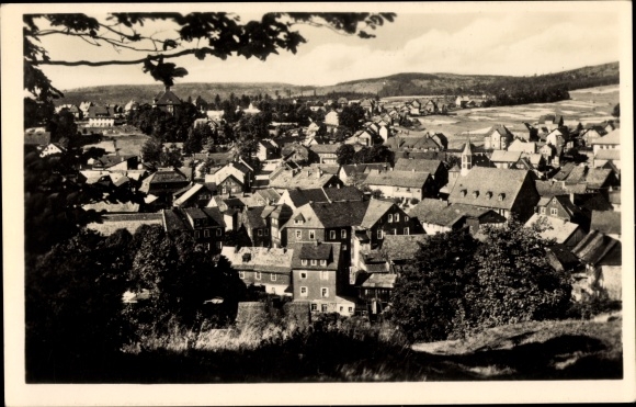 Postcard Schmiedefeld am Rennsteig Suhl Thuringia, view of the town