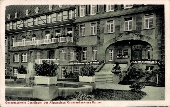 Postcard Denklingen Reichshof Oberbergischer Kreis, convalescent home of the AOK Barmen