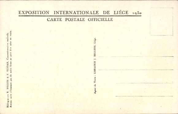 Postcard Liège Liège Wallonia, World Exhibition 1930, Fontaine, Belgian Ministries