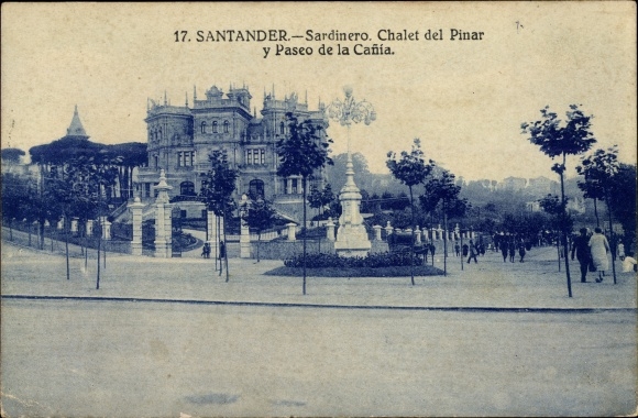 KP Santander Cantabria Hiszpania, Sardinero, Chalet del Pinar i Paseo de la Cania