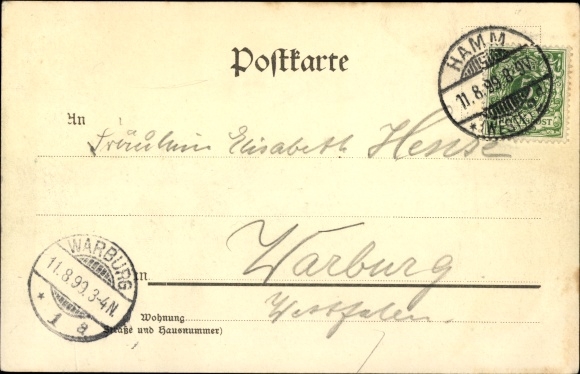 Postcard Hamm in Westphalia, Higher Regional Court